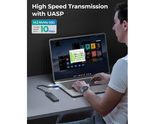 Зовнішній корпус для SSD M.2 NVMe, USB 3.1 Gen 2, 10 Гбіт/с, модель M2PV-C3