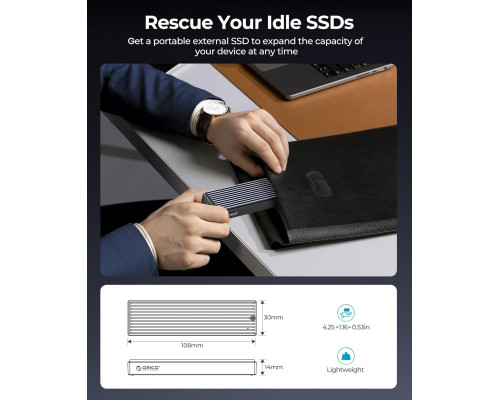 Зовнішній корпус для SSD M.2 NVMe, USB 3.1 Gen 2, 10 Гбіт/с, модель M2PV-C3