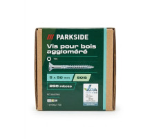 Шурупи по дереву Parkside 5,0 x 50 мм (250 шт) з фрезерувальними ребрами та бітою T25