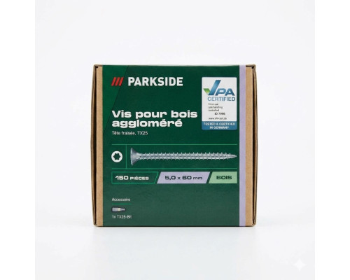 Шурупи для деревини та ДСП Parkside (5,0 x 60 мм) 150 шт
