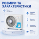 Компактний акумуляторний вентилятор з USB-зарядкою 1200 мА·год / Портативний настільний охолоджувач повітря