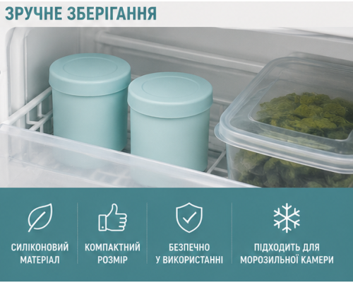 Силіконова форма для льоду з кришкою