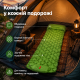 Туристичний надувний матрац з подушкою та вбудованим насосом 190×58×5 см