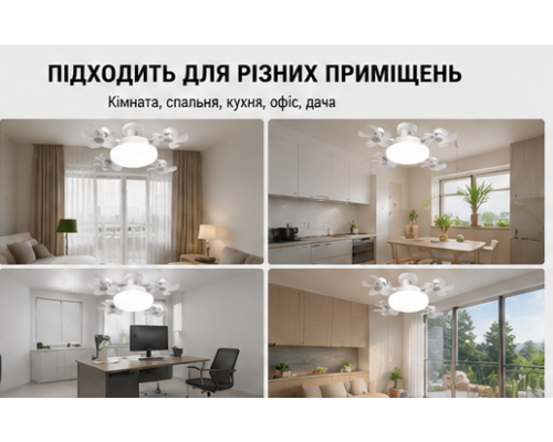 Стельовий вентилятор з LED-підсвічуванням та пультом керування