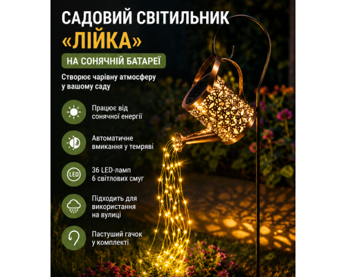 Вуличний садовий світильник з LED-підсвічуванням