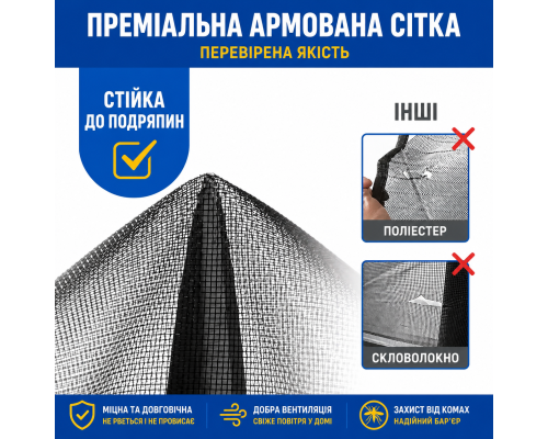 Магнітна москітна сітка на двері 100 x 210 см
