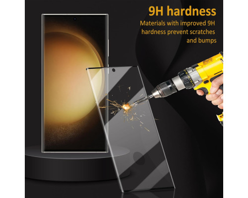 Комплект захисного скла (2 шт) HPTech для Samsung Galaxy S23 Ultra та захист камери (2 шт)