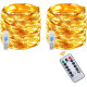 Світлодіодна гірлянда-нитка Vicloon USB з пультом ДУ 2 шт х 10 м 100 LED Тепла біла