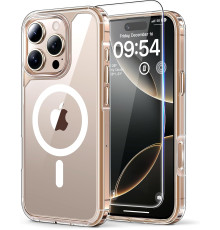 Прозорий чохол для iPhone 16 Pro з HD захистом екрану