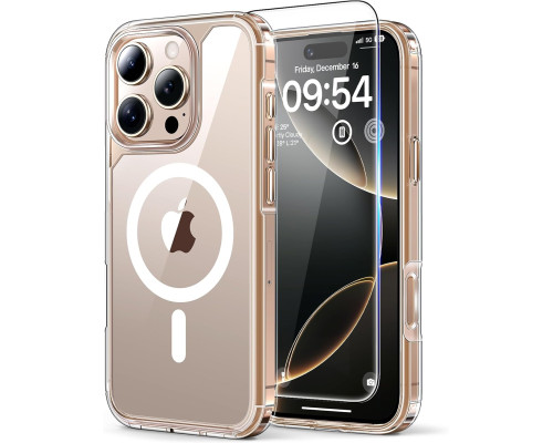 Прозорий чохол для iPhone 16 Pro з HD захистом екрану