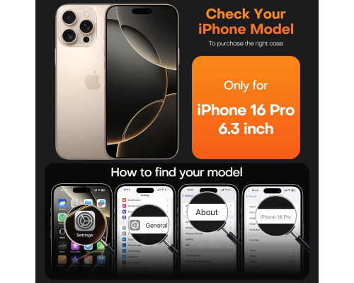 Прозорий чохол для iPhone 16 Pro з HD захистом екрану