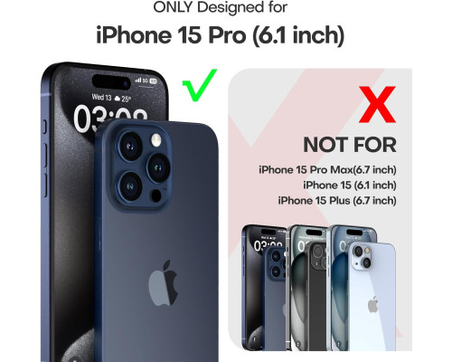 Прозорий чохол для iPhone 15 Pro з захисним склом