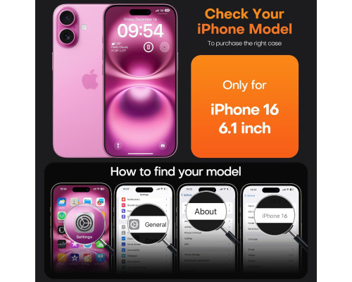 Протиударний чохол TAURI для iPhone 16 з захистом 360°