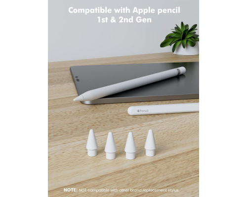 Набір з 4 змінних наконечників MEKO для Apple Pencil (1-го та 2-го поколінь)