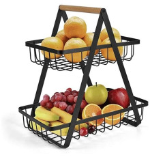 Двоярусний кошик для фруктів HomeFast 29x27x17см