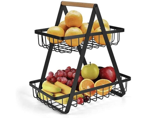 Двоярусний кошик для фруктів HomeFast 29x27x17см