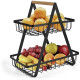 Двоярусний кошик для фруктів HomeFast 29x27x17см