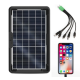 Портативна сонячна панель 4W + USB-кабель з перехідниками
