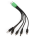 Портативна сонячна панель 4W + USB-кабель з перехідниками