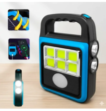 Ліхтар прожектор USB із сонячною панеллю та повербанком Solar LED light