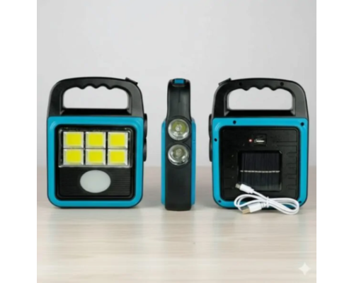 Ліхтар прожектор USB із сонячною панеллю та повербанком Solar LED light