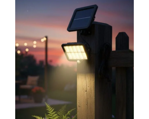 Вуличний LED акумуляторний світильник прожектор з датчиком руху