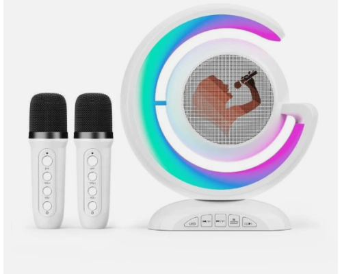Бездротова Bluetooth-колонка-караоке з двома мікрофонами