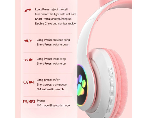 Бездротові навушники Bluetooth з котячими вушками LBOYLOVE