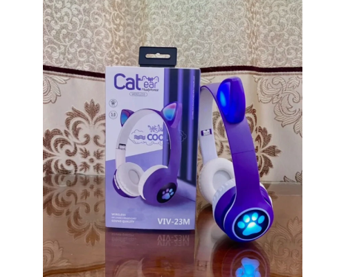 Бездротові навушники Bluetooth з котячими вушками