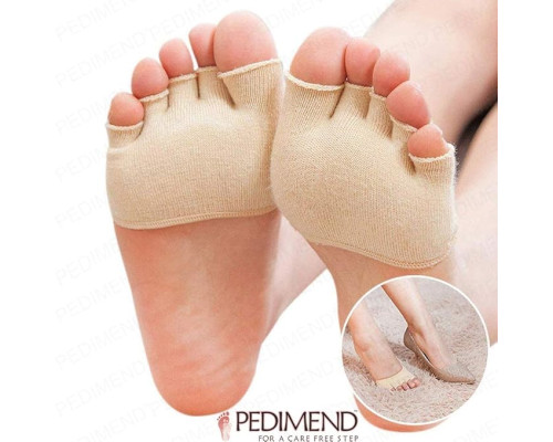 Жіночі невидимі шкарпетки для йоги з нековзним носком PEDIMEND