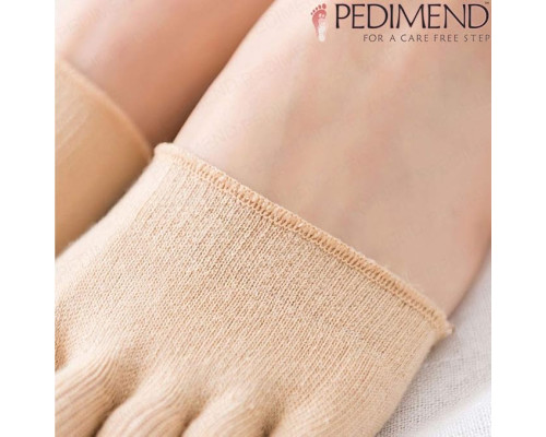 Жіночі невидимі шкарпетки для йоги з нековзним носком PEDIMEND