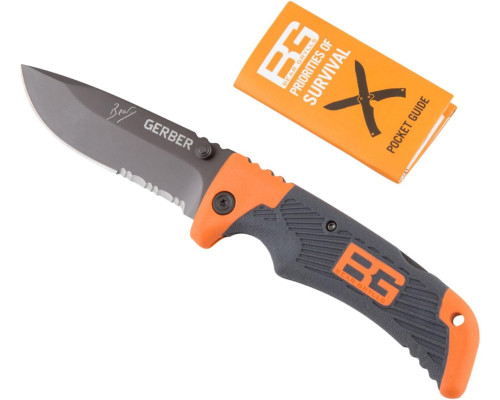 Ніж зубчастий, складаний 4 дюйми Gerber Bear Grylls Scout