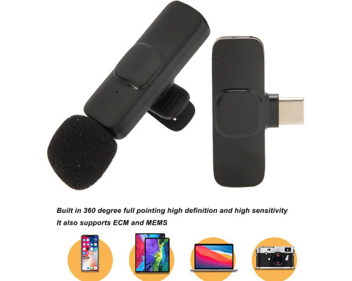 Бездротовий петличний мікрофон Bewinner K8 USB C