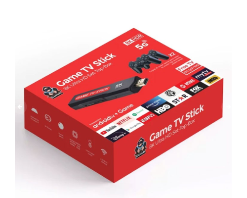 Ігрова консоль-приставка X9 (64 gb, 8K, 30000 ігор, Android, TV GAME STICK) з двома бездротовими контролерами