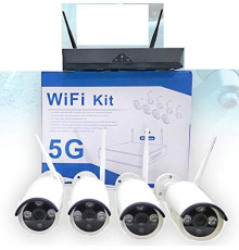 Комплект бездротового відеоспостереження Leovin Full HD 4CH WIFI дистанційного керування IP 5G DVR NVR LAN