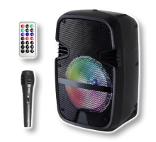 Портативна акустична Bluetooth колонка з RGB підсвічуванням, мікрофоном і пультом