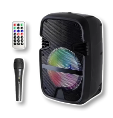 Портативна акустична Bluetooth колонка з RGB підсвічуванням, мікрофоном і пультом