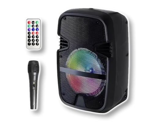 Портативна акустична Bluetooth колонка з RGB підсвічуванням, мікрофоном і пультом