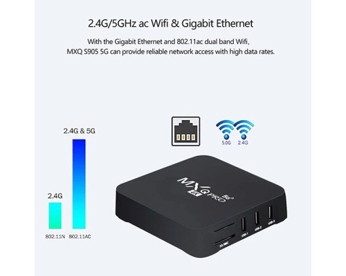 Медіаплеєр для телевізора MXQ Pro 5G 4/64 ГБ
