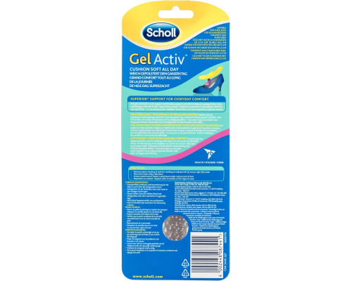 Гелеві устілки для п'ят Scholl GelActiv Everyday Heels Insoles (36 розмір)
