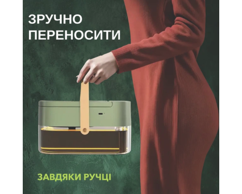 Портативний міні вентилятор 3в1  зволожувач та світильник