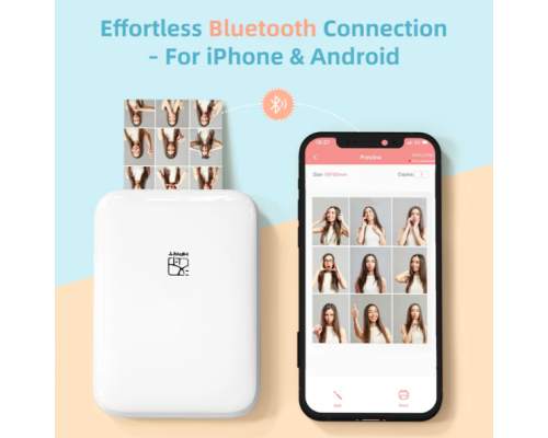 Міні-фотопринтер HPRT MT53+50 аркушів з Bluetooth