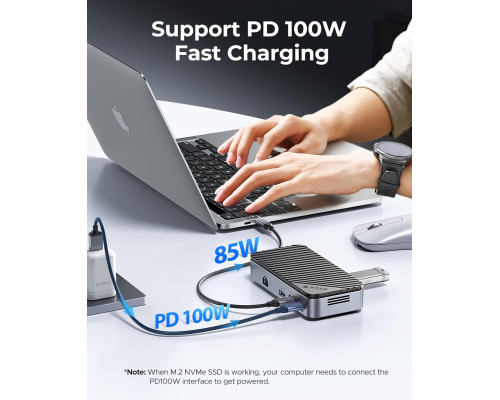 USB-C концентратор з корпусом для M.2 NVMe SSD 10 Гбіт/с ORICO