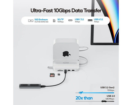 Вертикальний USB-концентратор для Mac Mini PULWTOP