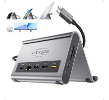 Док-станція для MacBook з 2 роз'ємами HDMI PULWTOP