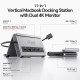 Док-станція для MacBook з 2 роз'ємами HDMI PULWTOP