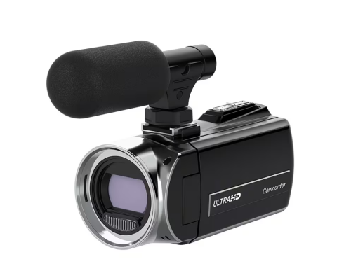 Портативна ретро-камера 4K з обертовим дисплеєм та мікрофоном