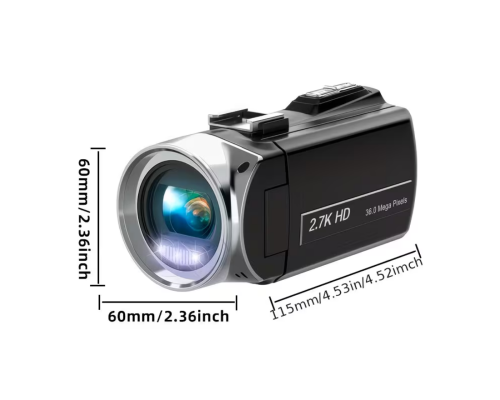 Портативна ретро-камера 4K з обертовим дисплеєм та мікрофоном