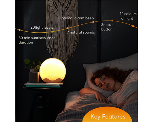 Будильник з функцією сонячного світла Sunrise Wake