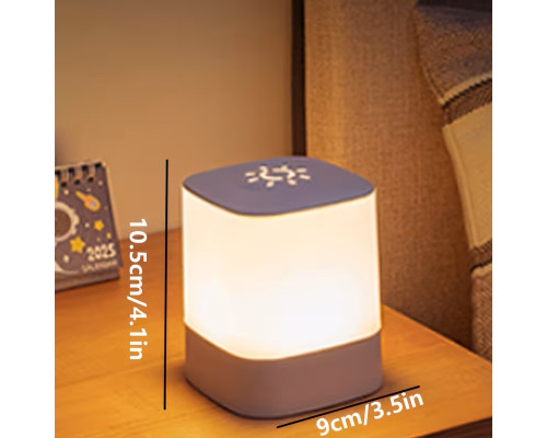 Акумуляторний світлодіодний нічник з годинником
